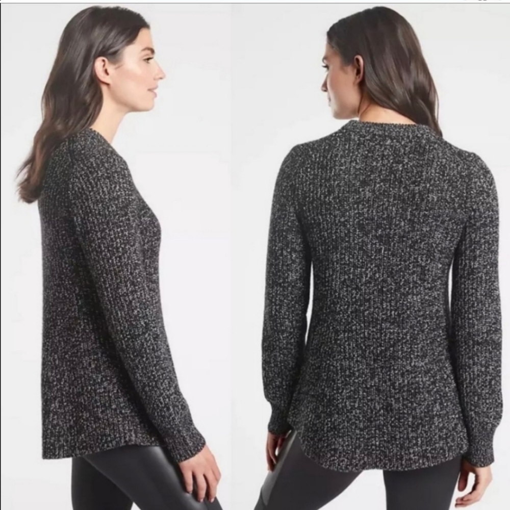 Athleta Sierra Crew Neck Wool Knit Pullover Sweater - Picture 3 of 14